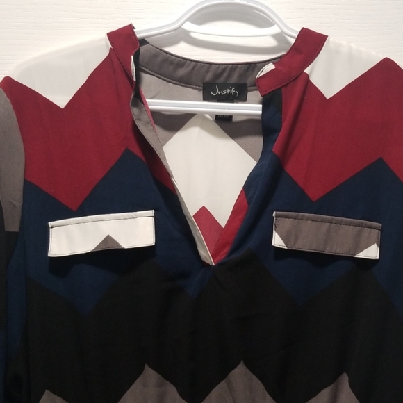 Chevron Pattern Mini Dress - Picture 3 of 3